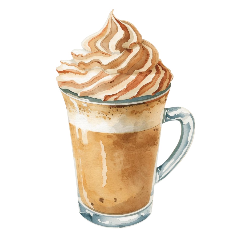 カフェモチーフの水彩クリップアート 20点