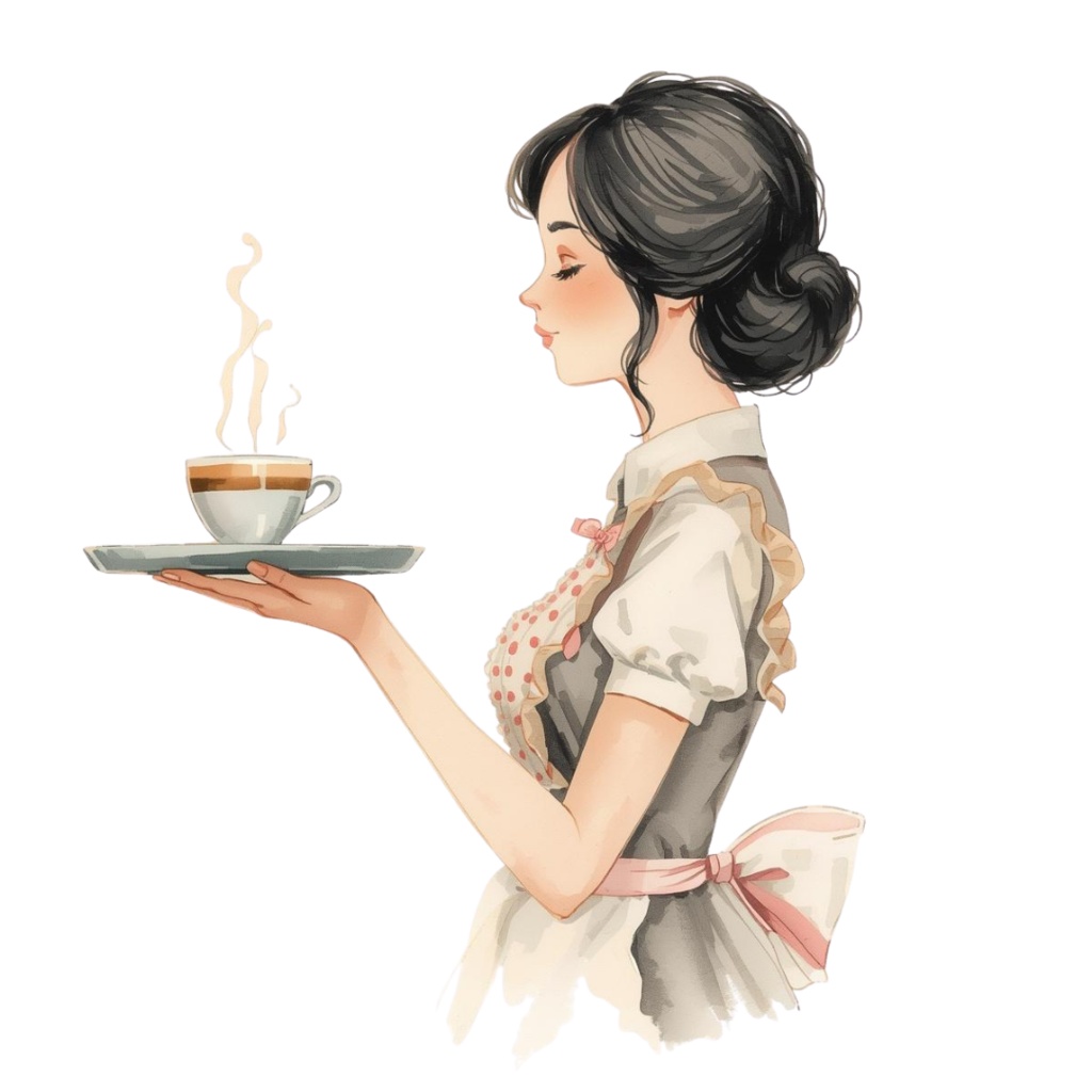 カフェモチーフの水彩クリップアート 20点