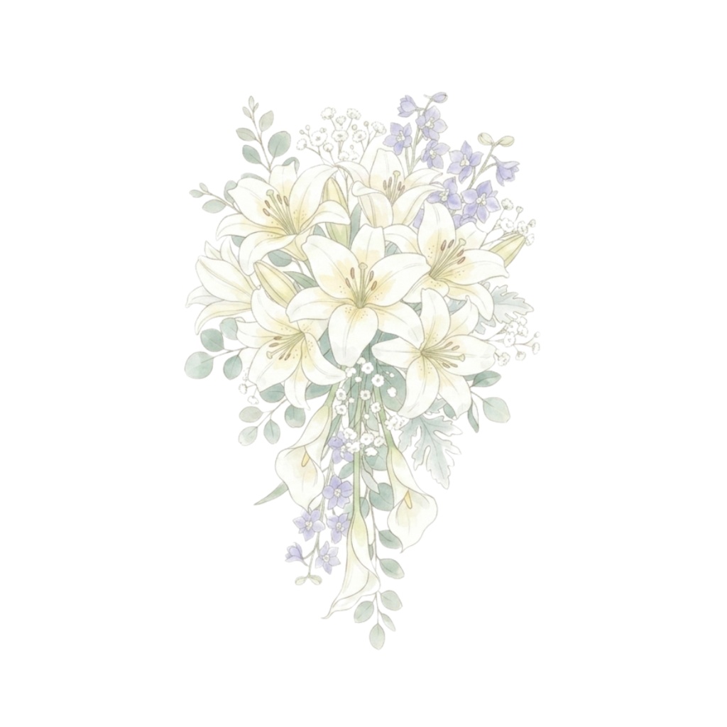 アンティーク風ウェディングクリップアートセット|PNG23点|背景透過|結婚式素材