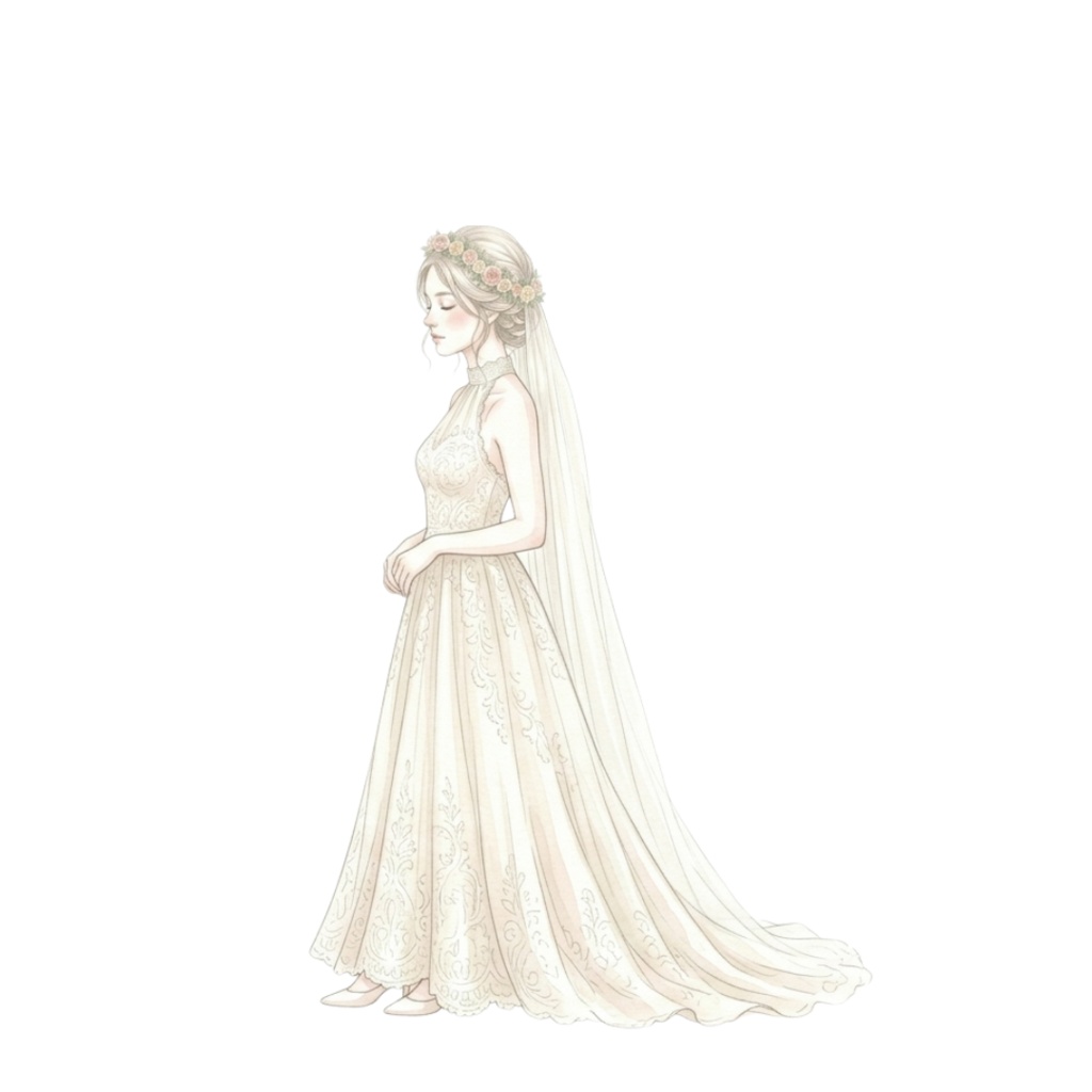 アンティーク風ウェディングクリップアートセット|PNG23点|背景透過|結婚式素材