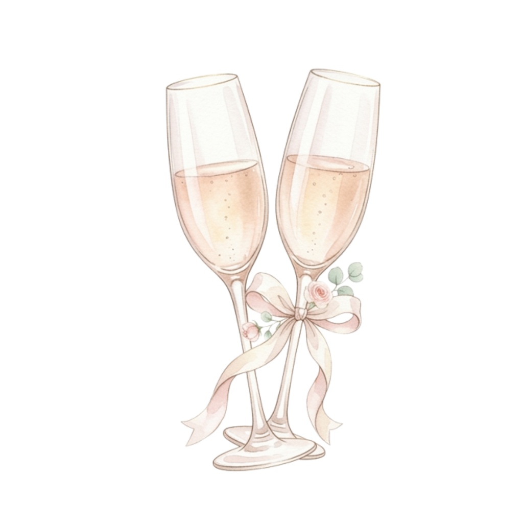アンティーク風ウェディングクリップアートセット|PNG23点|背景透過|結婚式素材