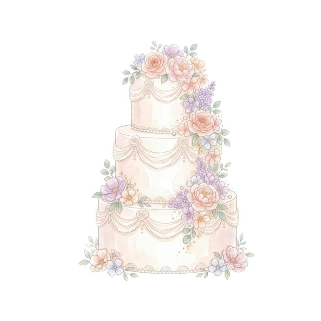 アンティーク風ウェディングクリップアートセット|PNG23点|背景透過|結婚式素材