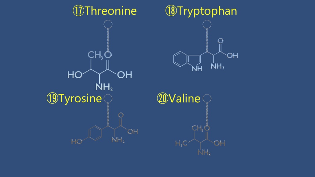 【VRChat想定】アミノ酸イヤリング【PhysBone対応済み】AminoAcid_Earring