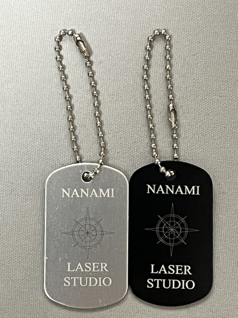 ドッグタグ アルミニウム 画像刻印｜ロゴ・イラスト刻印対応