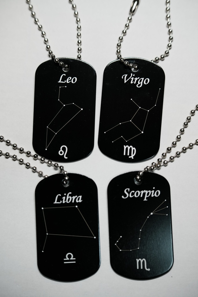 12星座ドッグタグ【アルミニウム ドッグタグ】