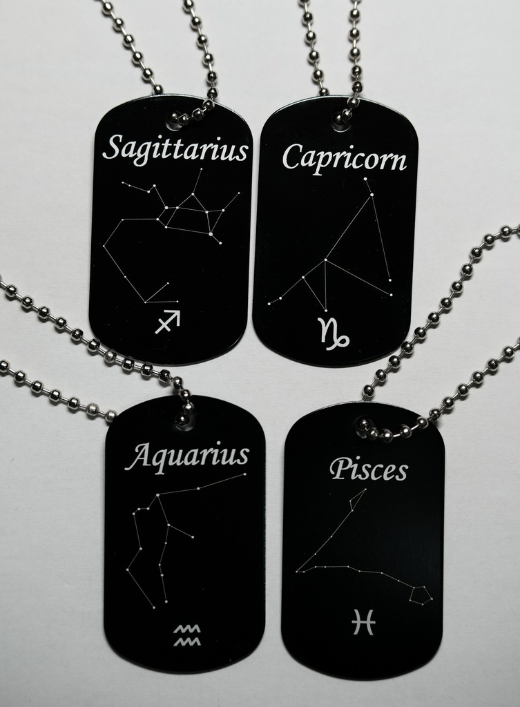 12星座ドッグタグ【アルミニウム ドッグタグ】