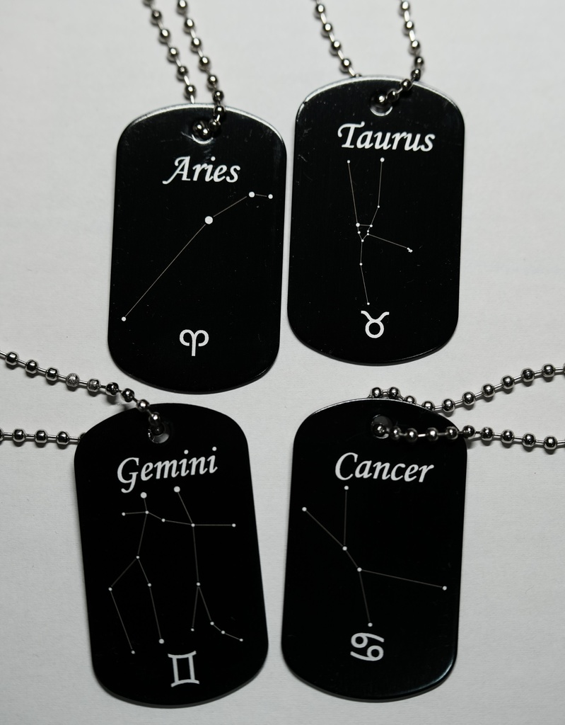 12星座ドッグタグ【アルミニウム ドッグタグ】