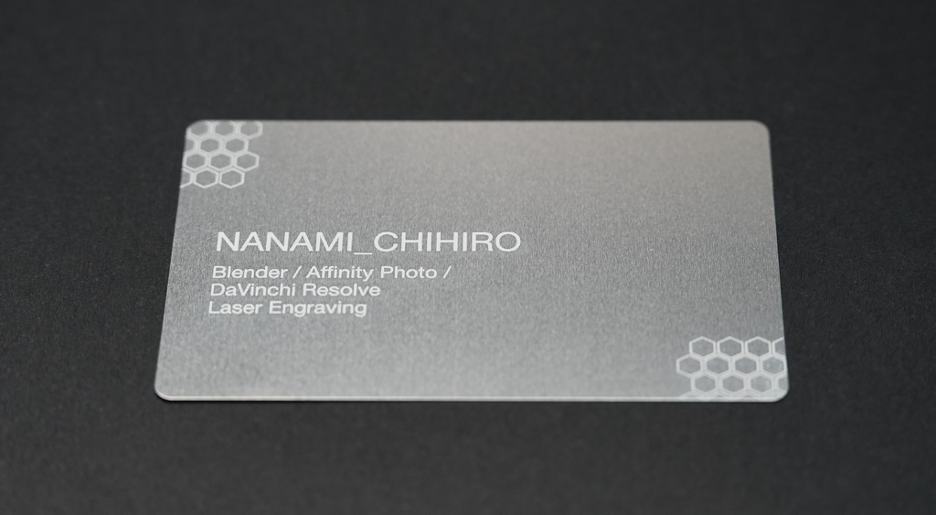 アルミニウムカード（銀）：好きなデザインで刻印できます！