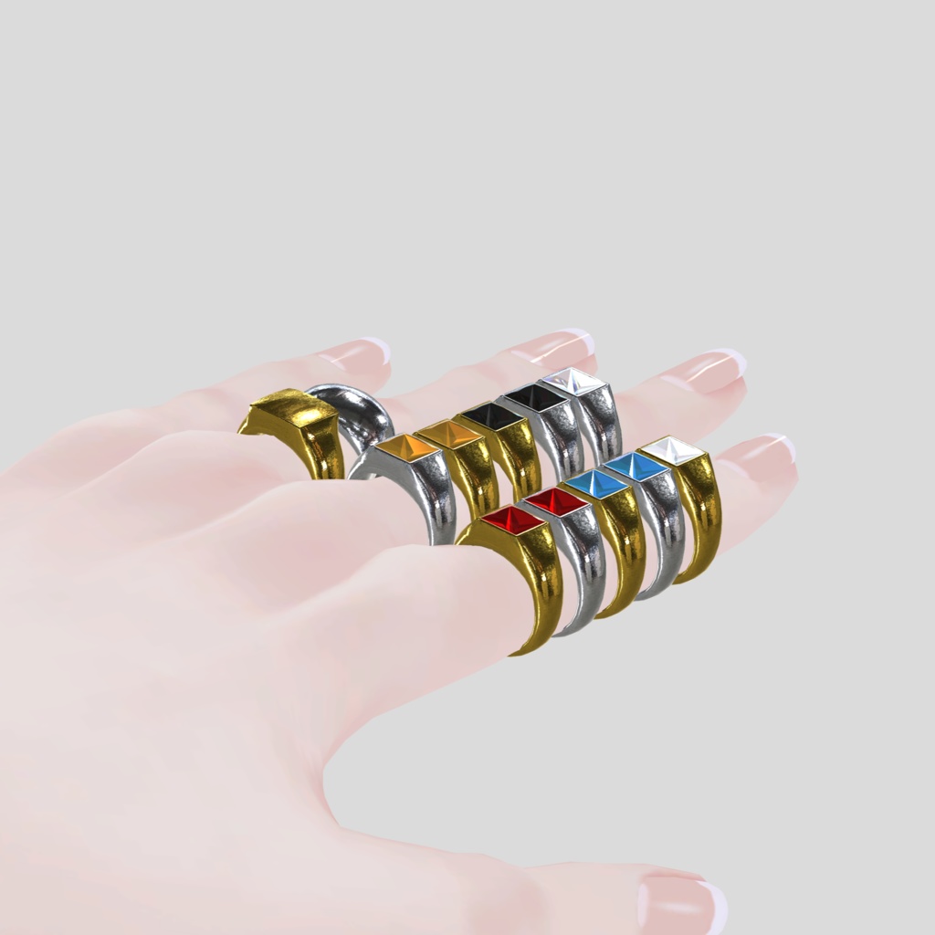 SQUARE RING SET*リングセット*VRC向け