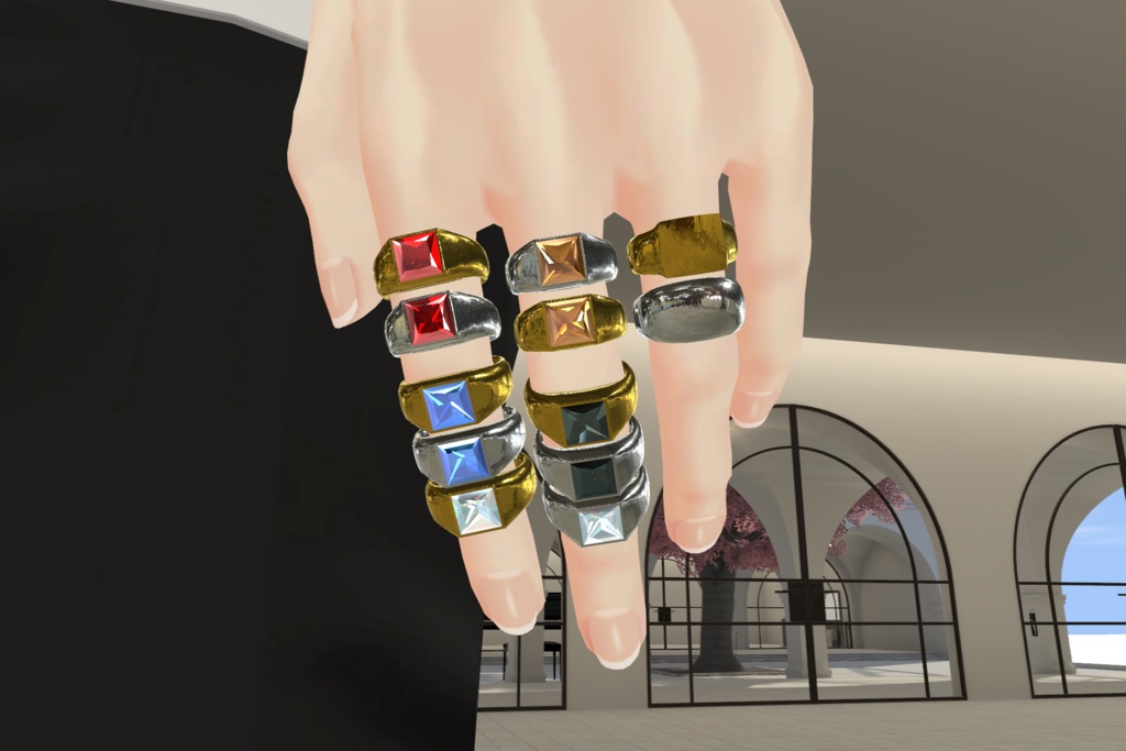 SQUARE RING SET*リングセット*VRC向け