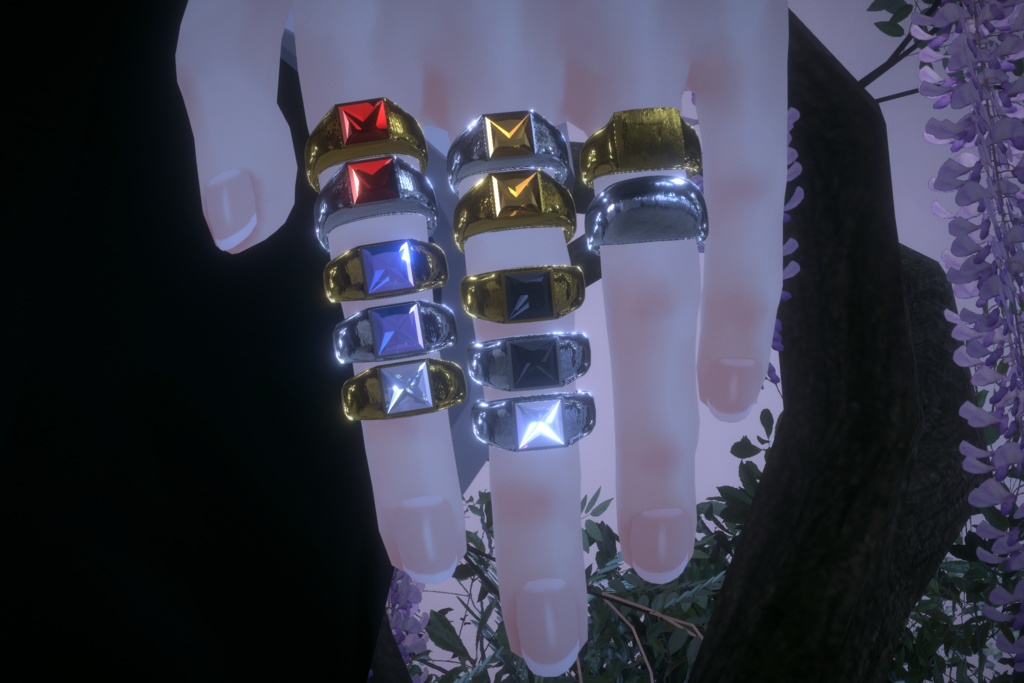 SQUARE RING SET*リングセット*VRC向け