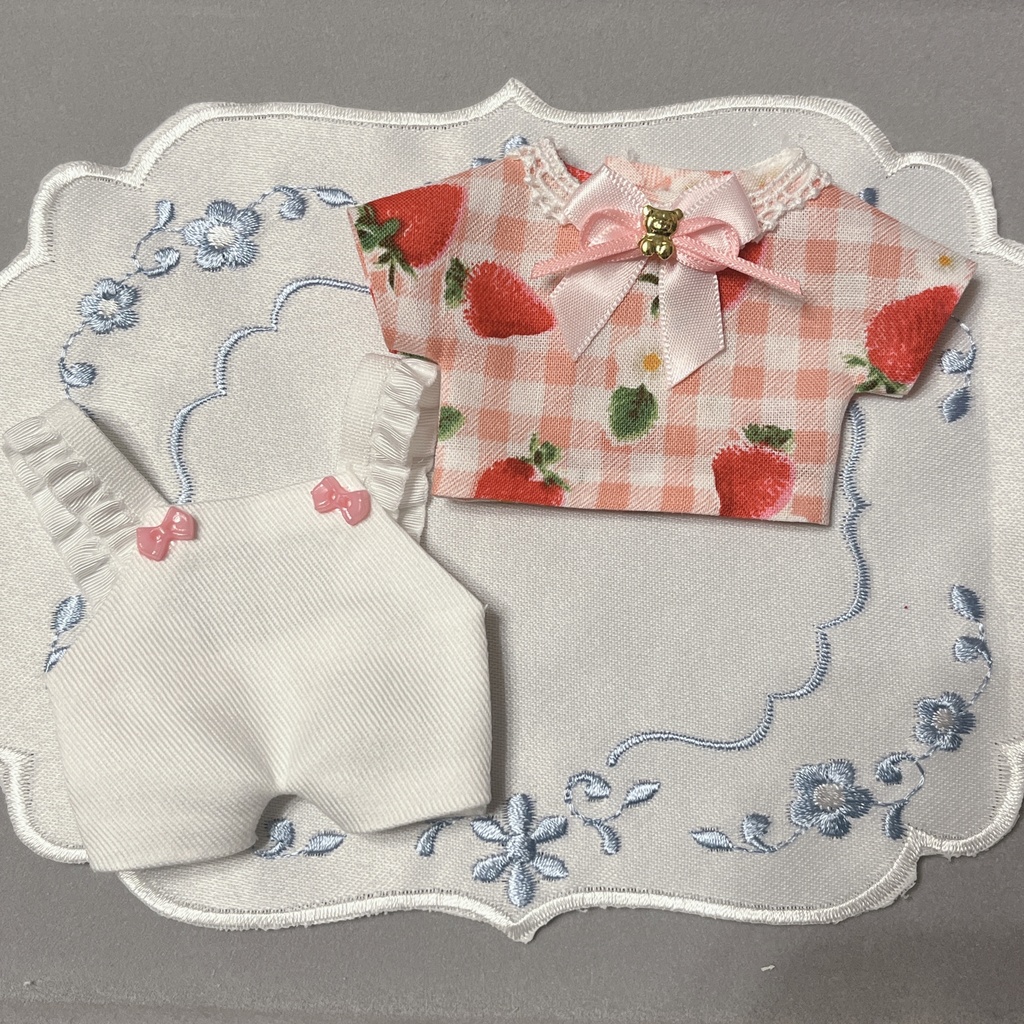 16cm ぬい服 サロペットセット2点