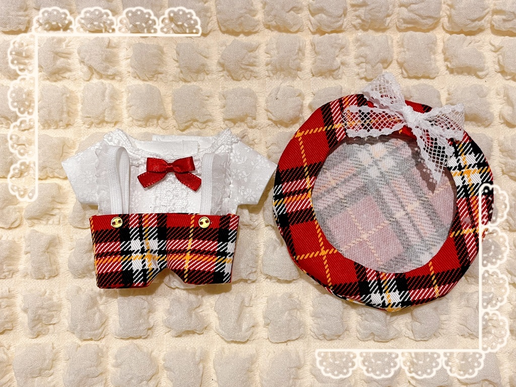 ぬい服 ベレー帽セット3点