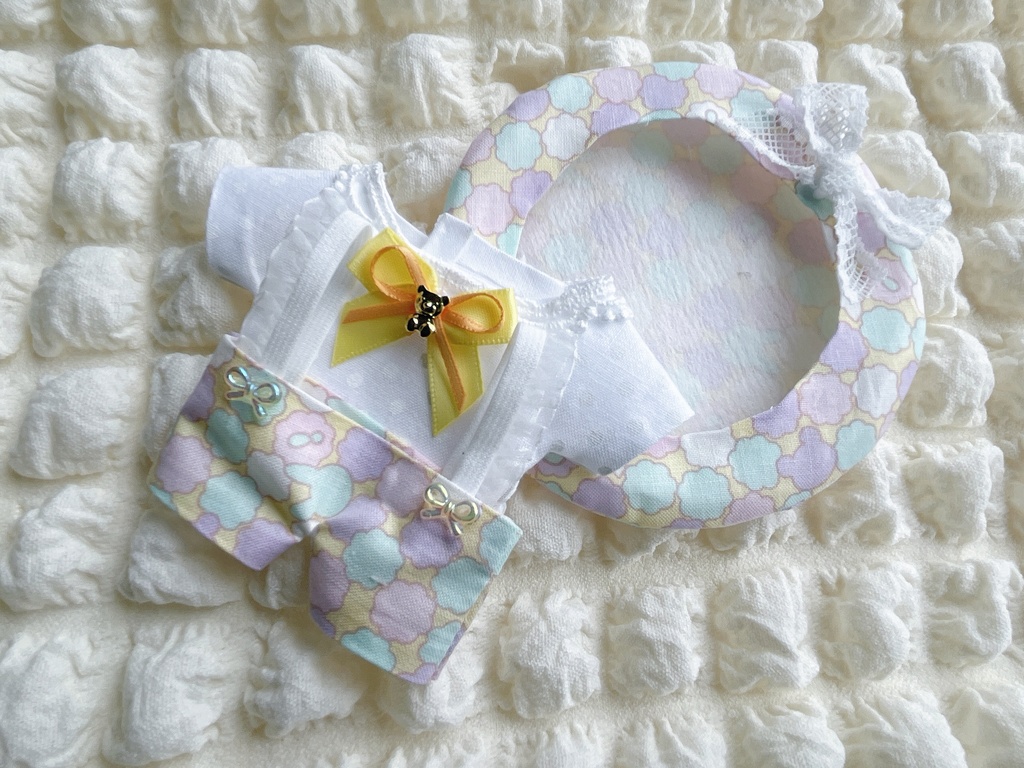 ぬい服 ベレー帽セット3点 ゆめかわキャンディ