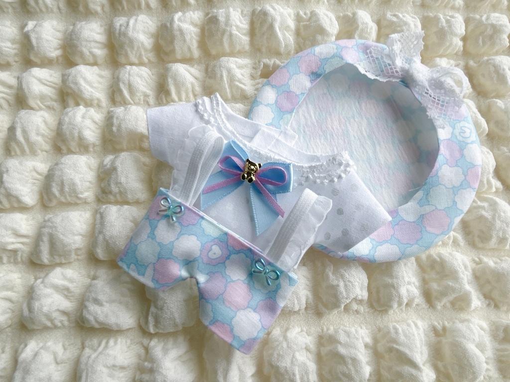 ぬい服 ベレー帽セット3点 ゆめかわキャンディ