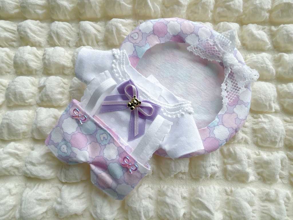 ぬい服 ベレー帽セット3点 ゆめかわキャンディ