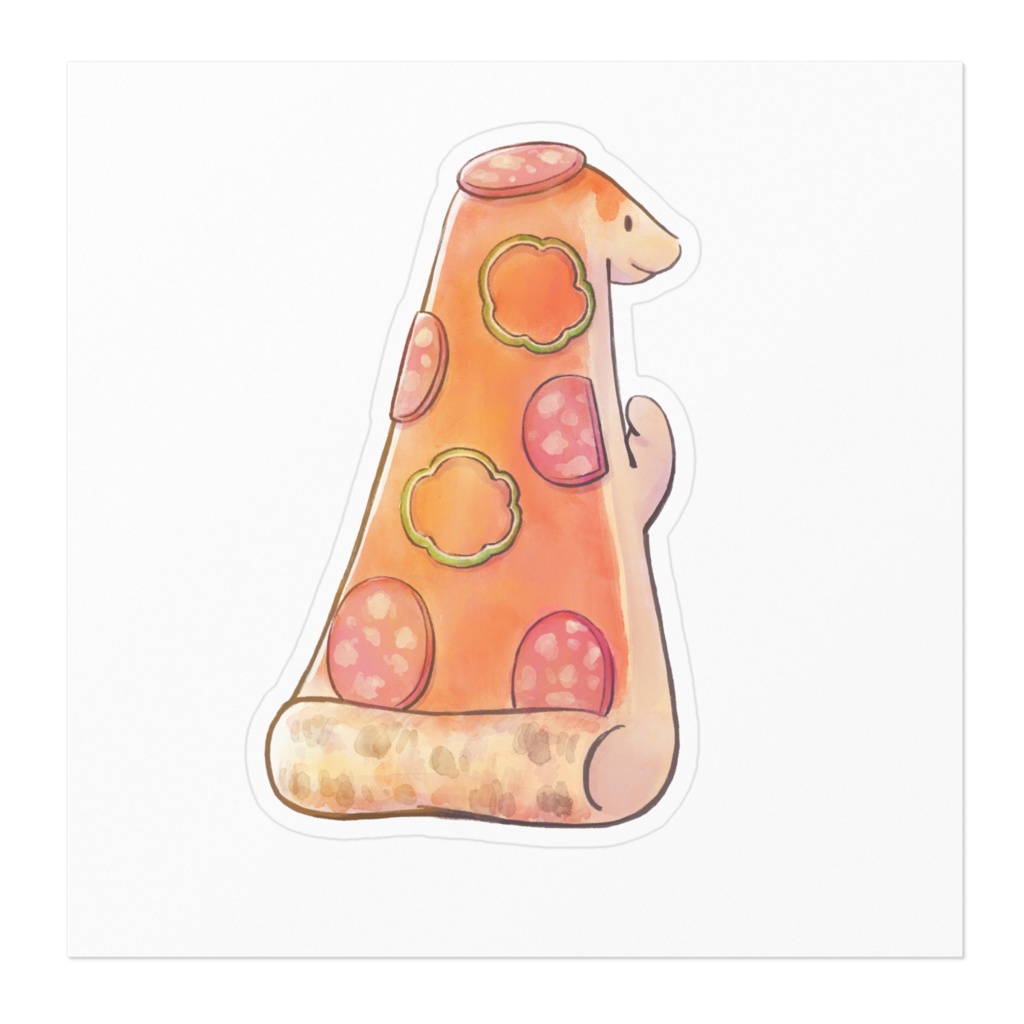 ピザのおばけ ステッカー