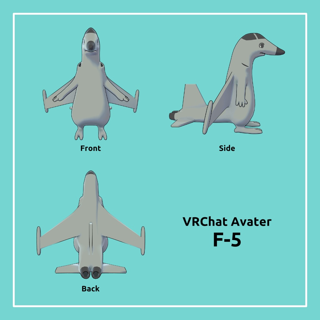 【無料】オリジナル3Dモデル「F-5」