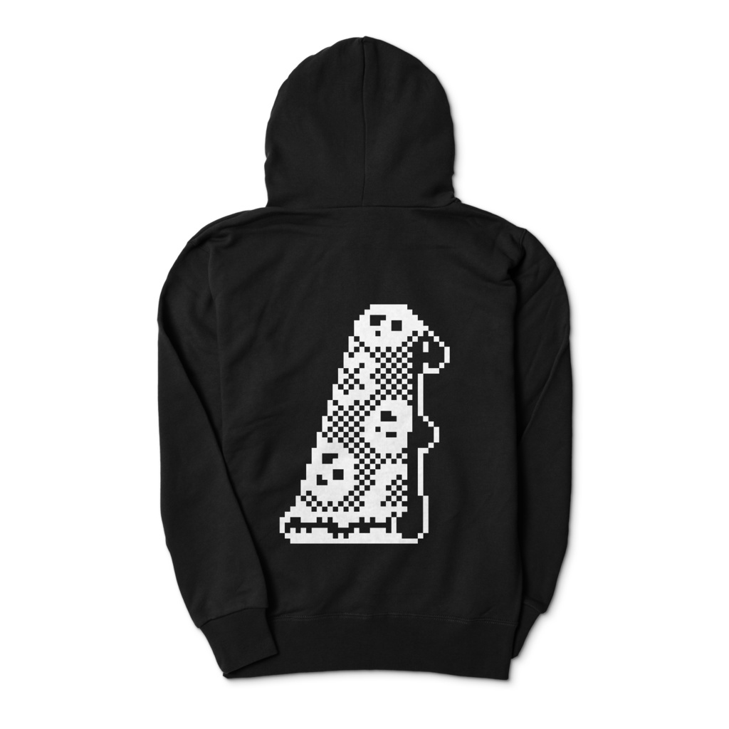 ピザのおばけ パーカー(黒)