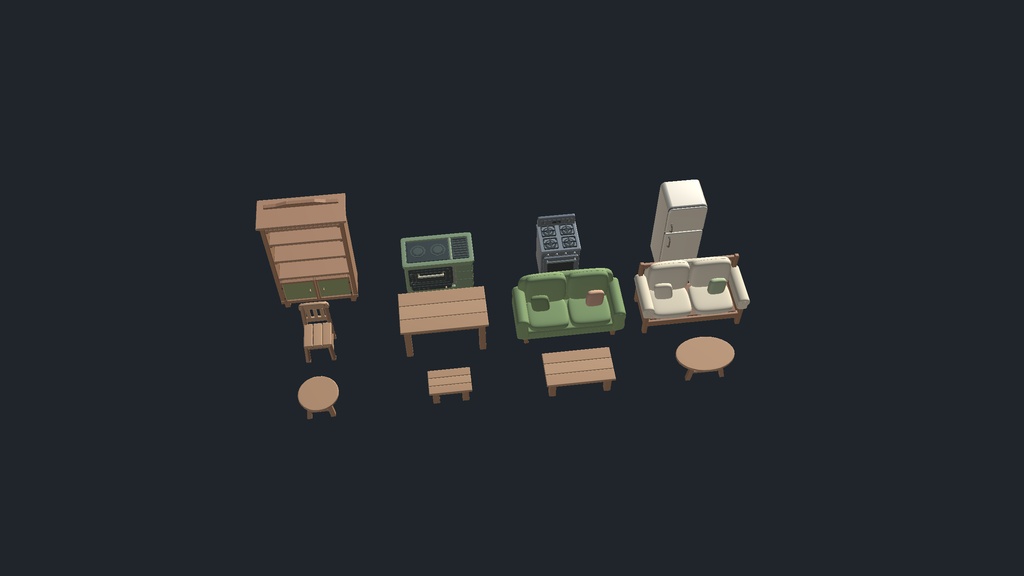 Cozy Household Interiors|Unity用 家具・生活小物 53 Prefab構成