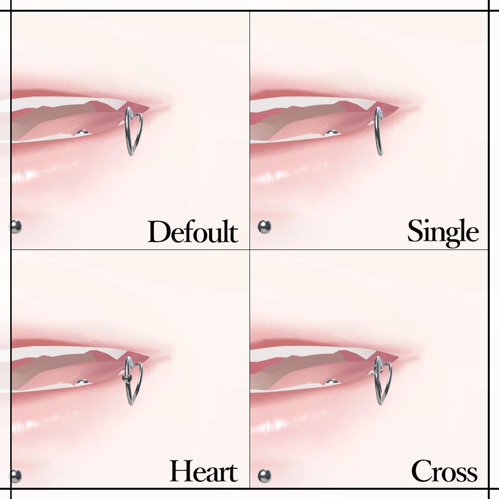 【ルミナ専用】シンプル舌ピアスセット【MA対応】