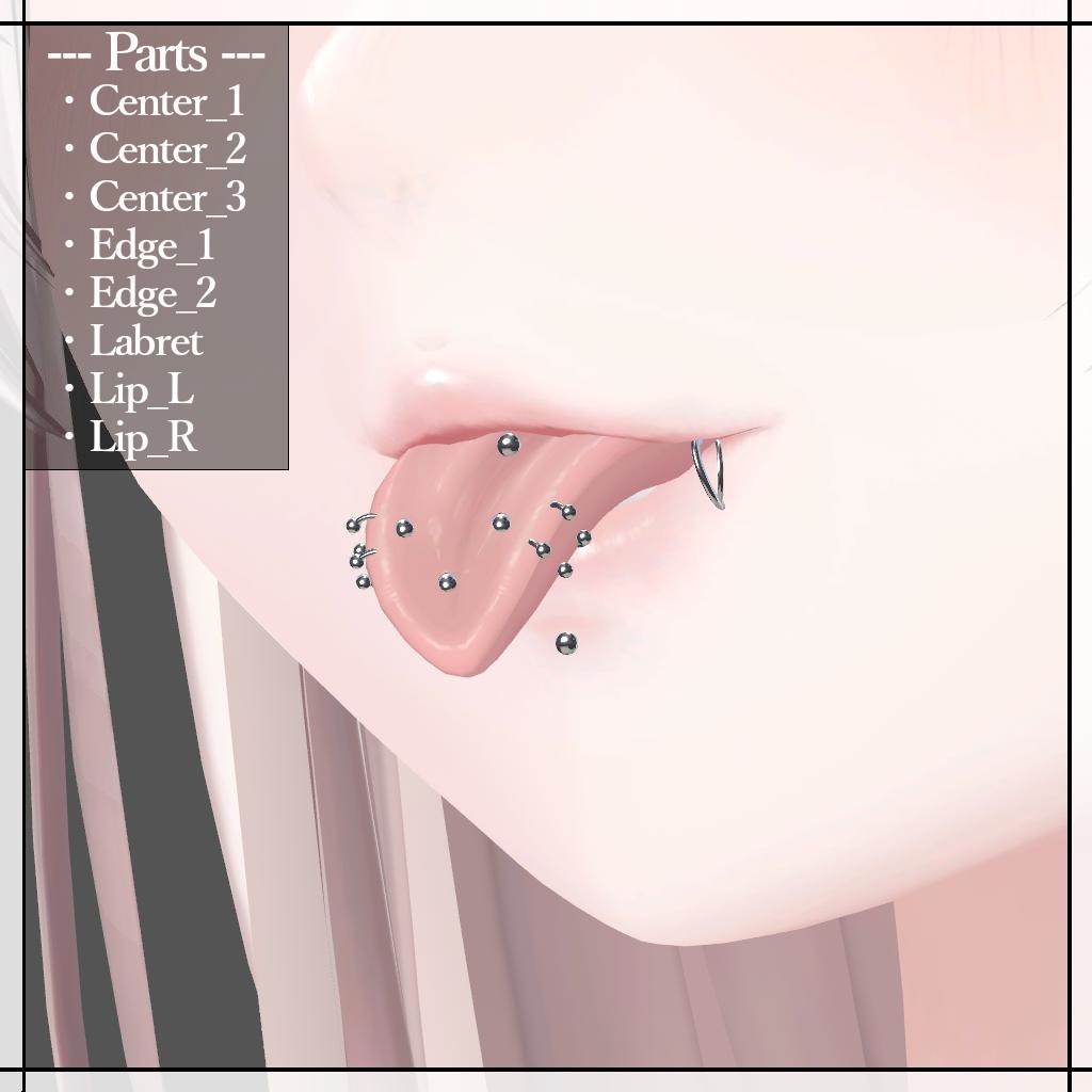 【ルミナ専用】シンプル舌ピアスセット【MA対応】