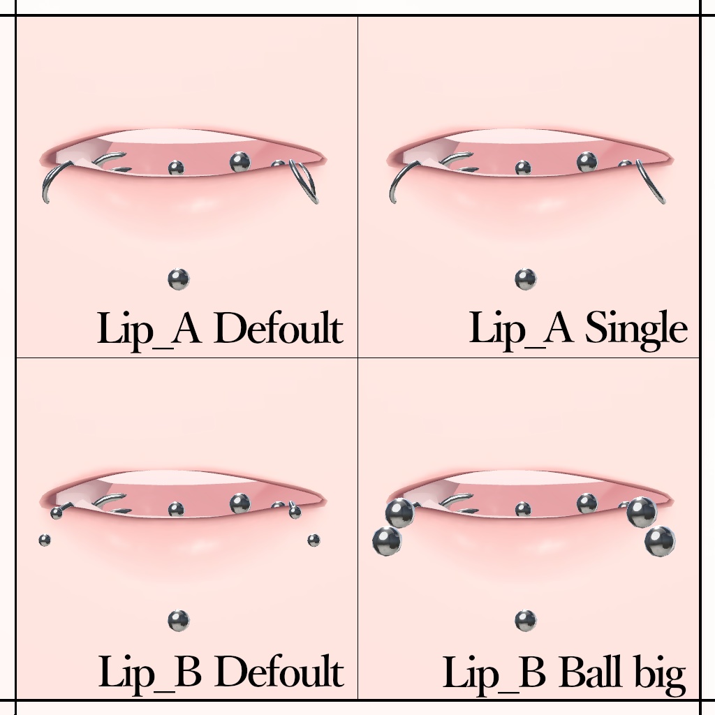 【クマリ専用】シンプル舌ピアスセット【MA対応】