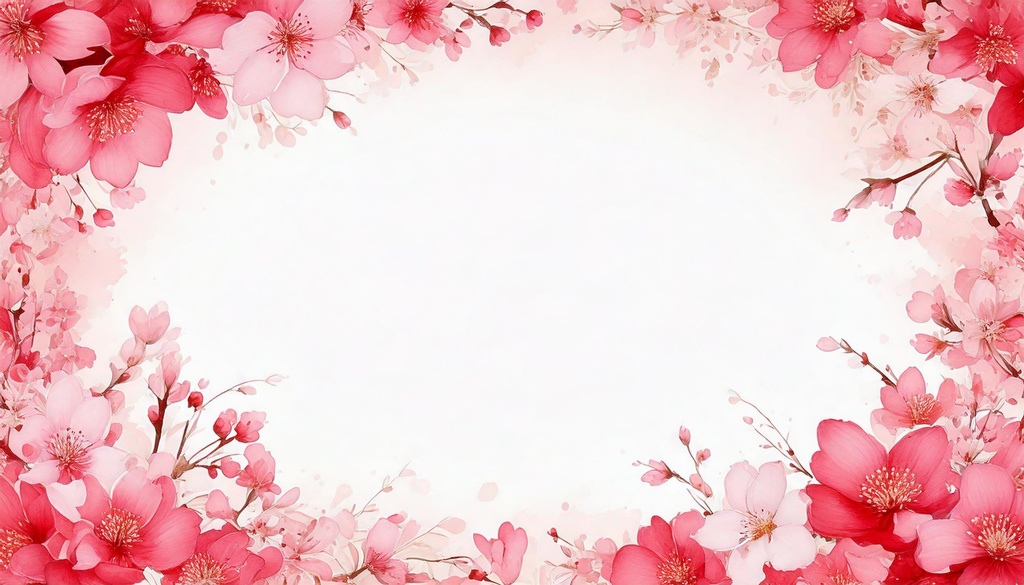 満開の桜背景フレーム 50点セット