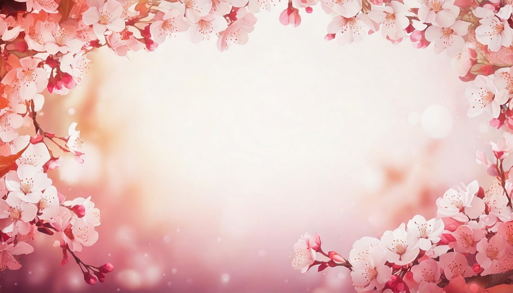 満開の桜背景フレーム 50点セット