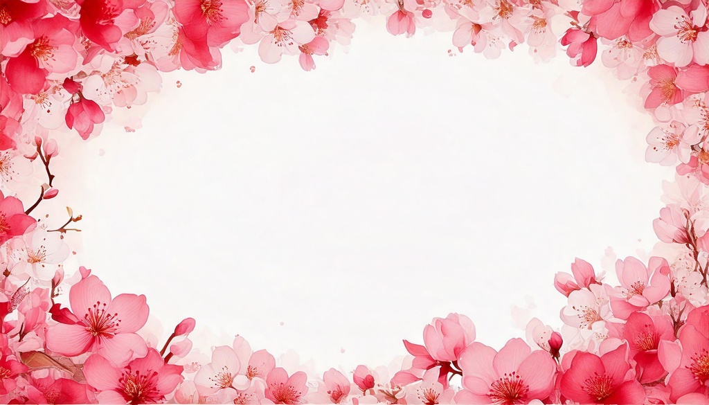 満開の桜背景フレーム 50点セット
