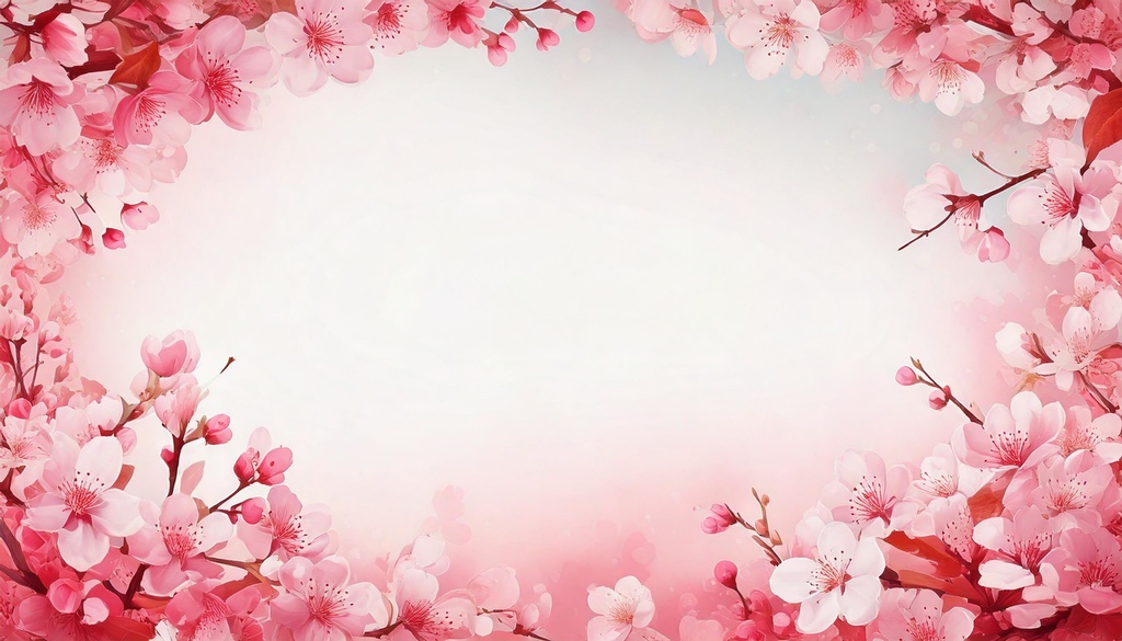 満開の桜背景フレーム 50点セット