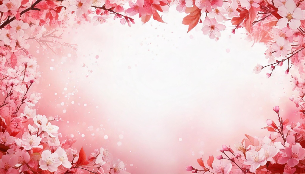 満開の桜背景フレーム 50点セット