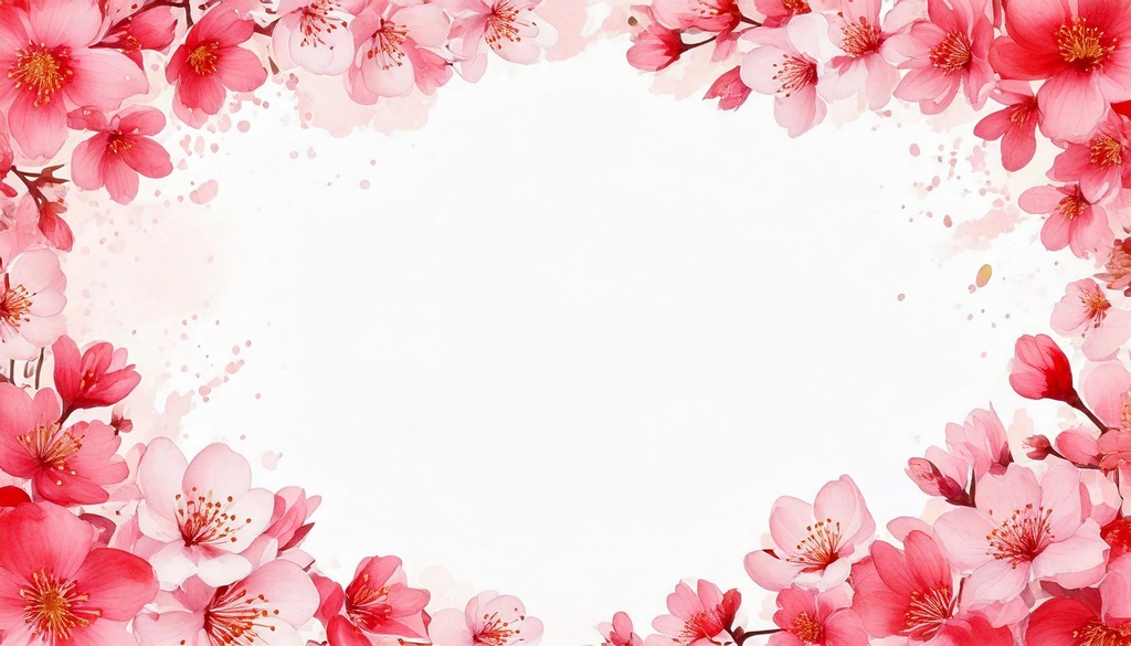 満開の桜背景フレーム 50点セット