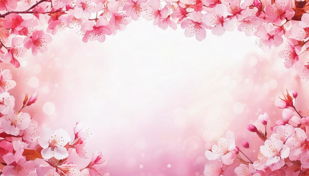 満開の桜背景フレーム 50点セット