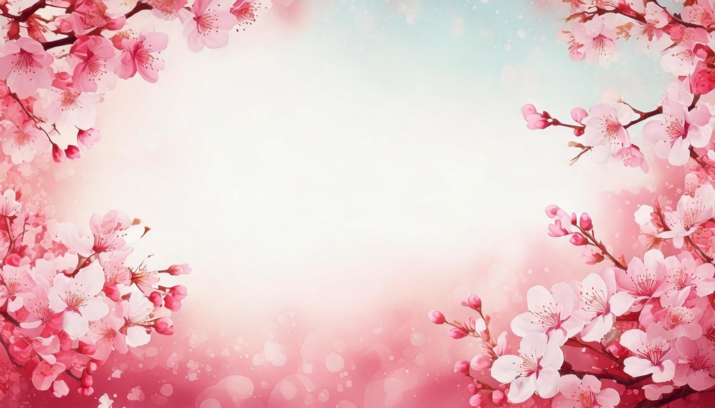 満開の桜背景フレーム 50点セット