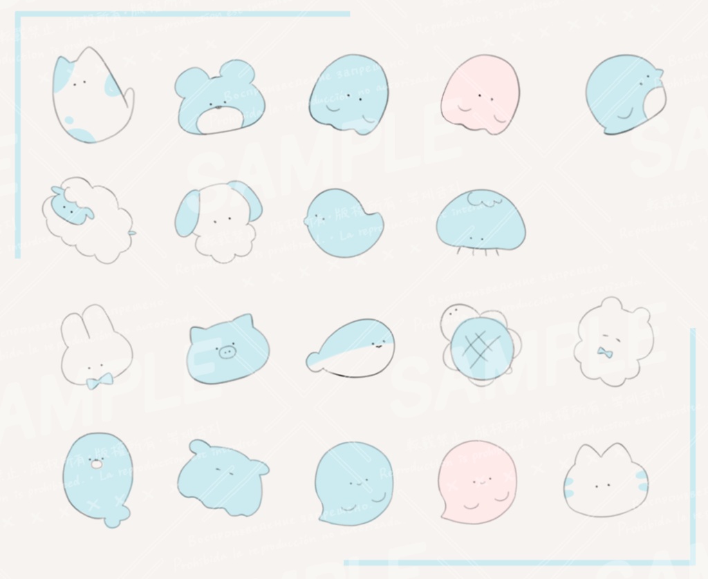 【素材(無償/有償)】動物など、もにもにしたもの