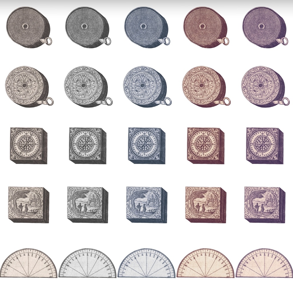 【素材(無償+α)】ペン画 地球儀,鋏,巻尺など 50種(おまけ:ノフ=ケー)