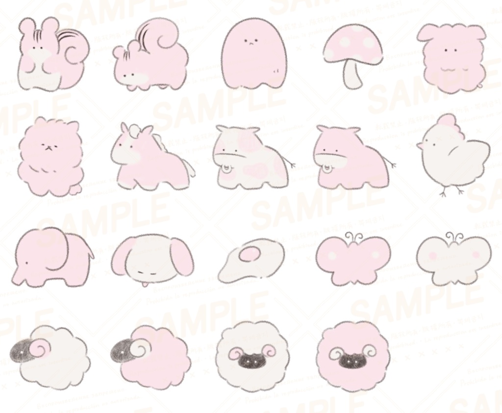 【素材(無償/有償)】動物など、もにもにしたもの vol.3