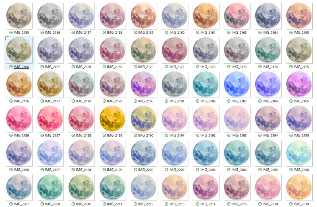 【素材(無償)】月 全60色