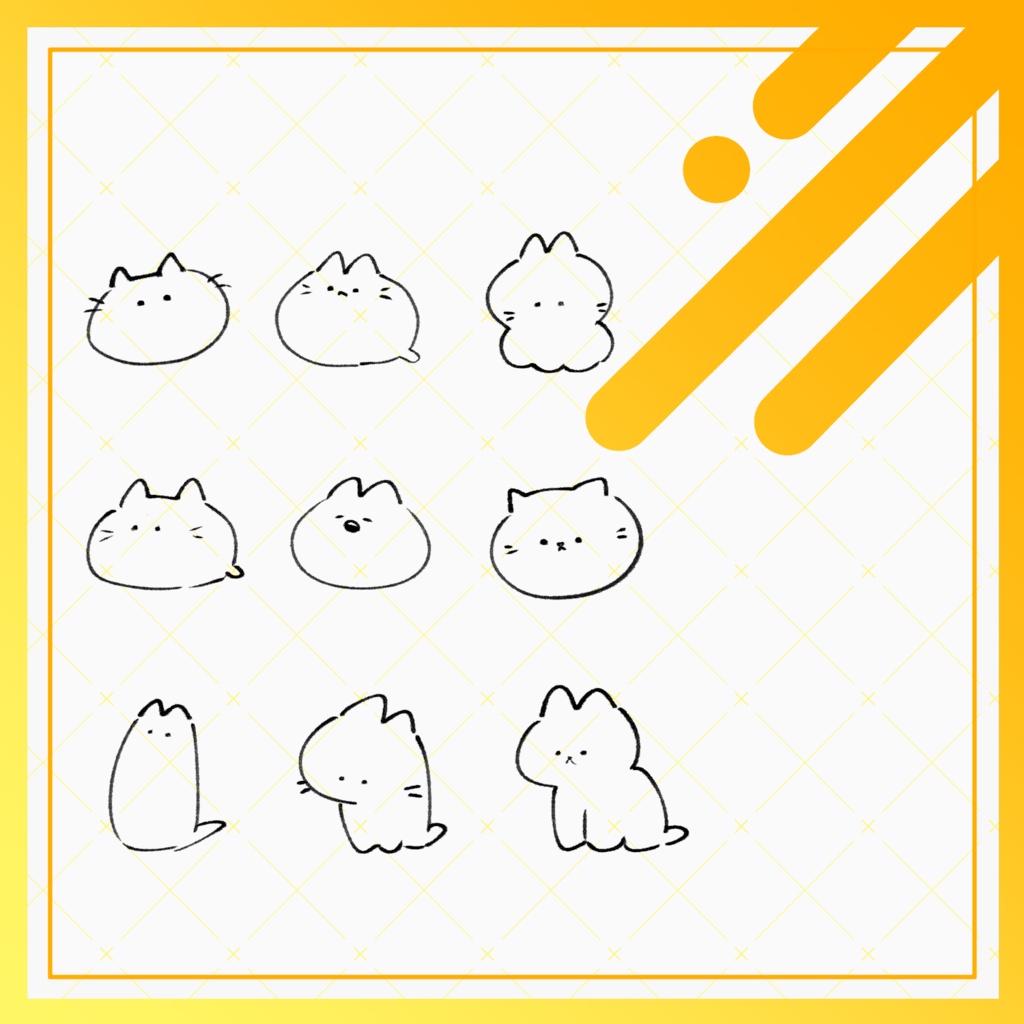 【素材(無償)】猫 8種+おまけ