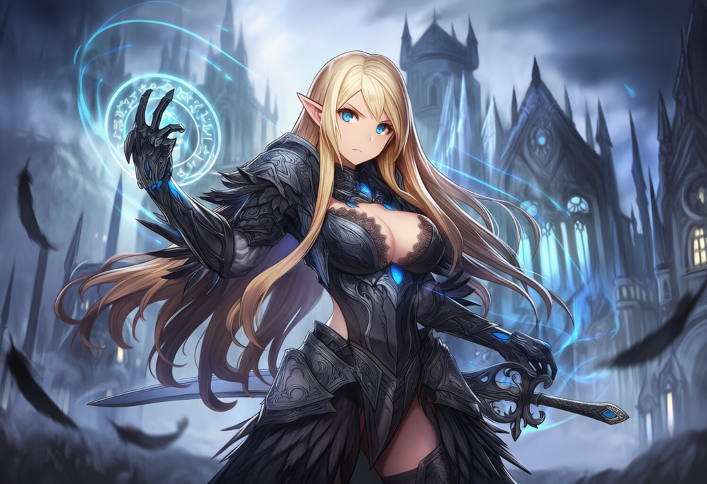 金髪エルフ × ダークファンタジー