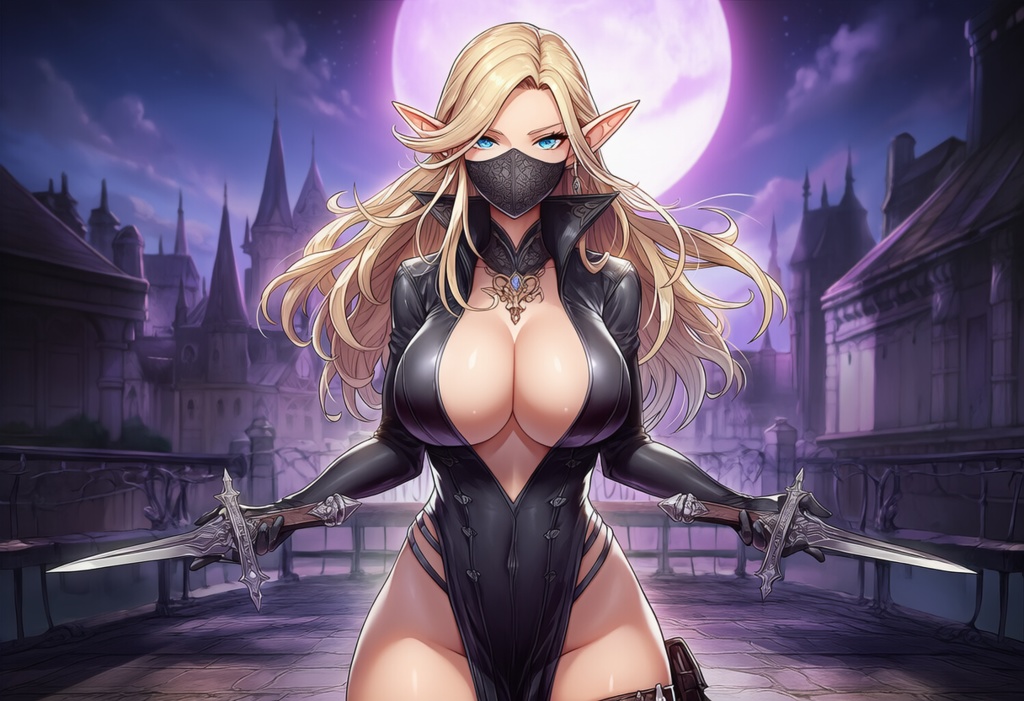 金髪エルフ × 仮面の暗殺者（マスカレード・アサシン）