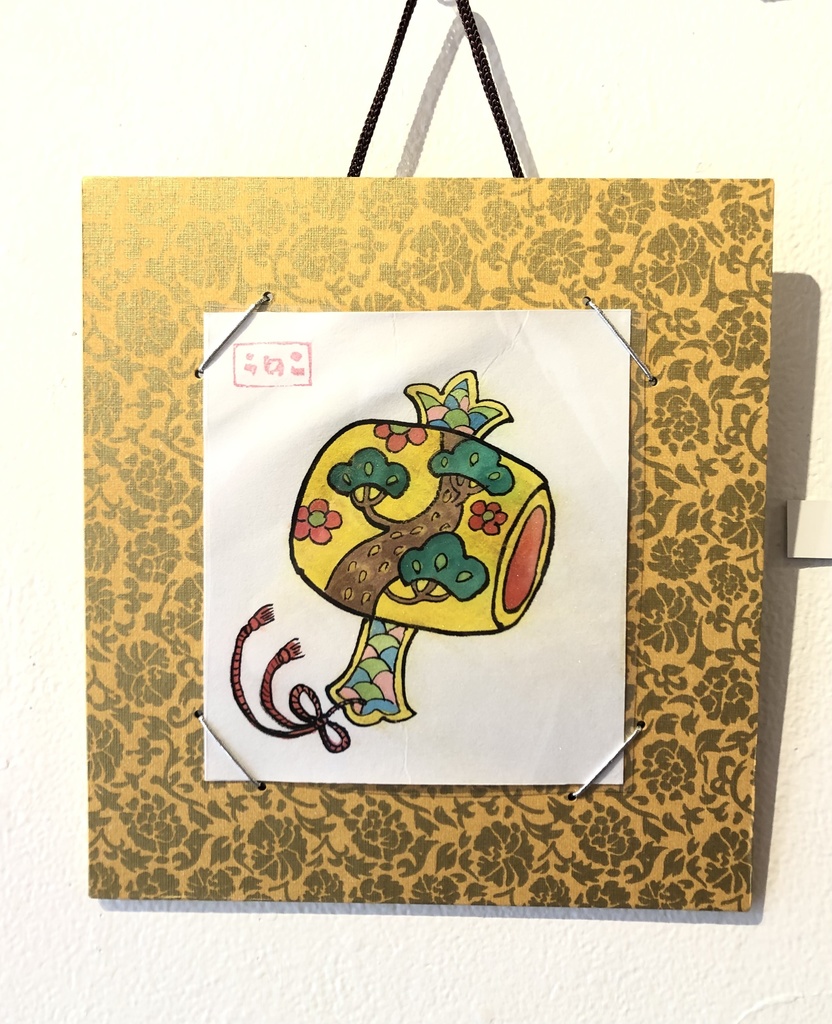 額付き寸松庵色紙【小槌】(原画)