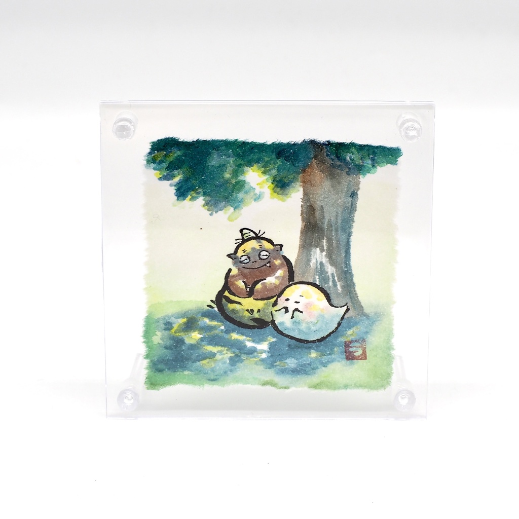 ヤッコとドロロ【こもれびポカポカ】(原画)