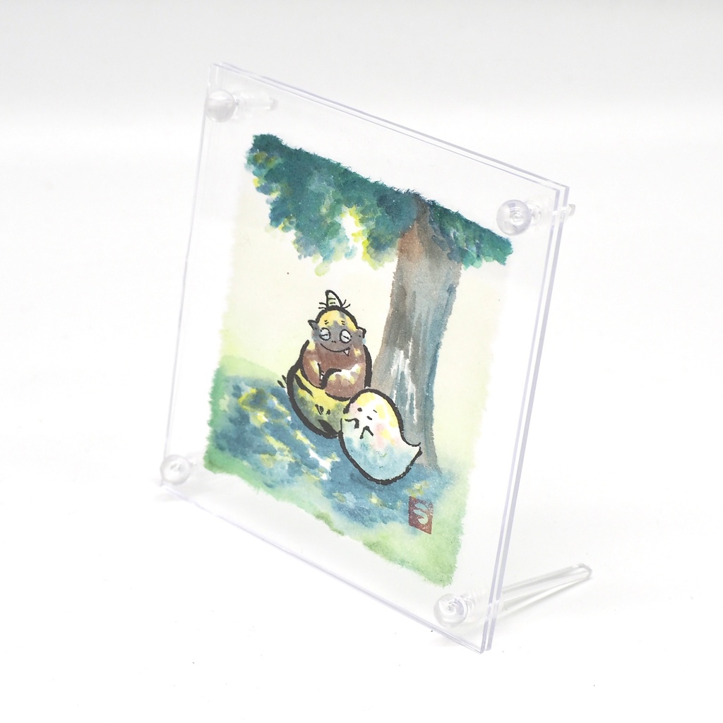 ヤッコとドロロ【こもれびポカポカ】(原画)