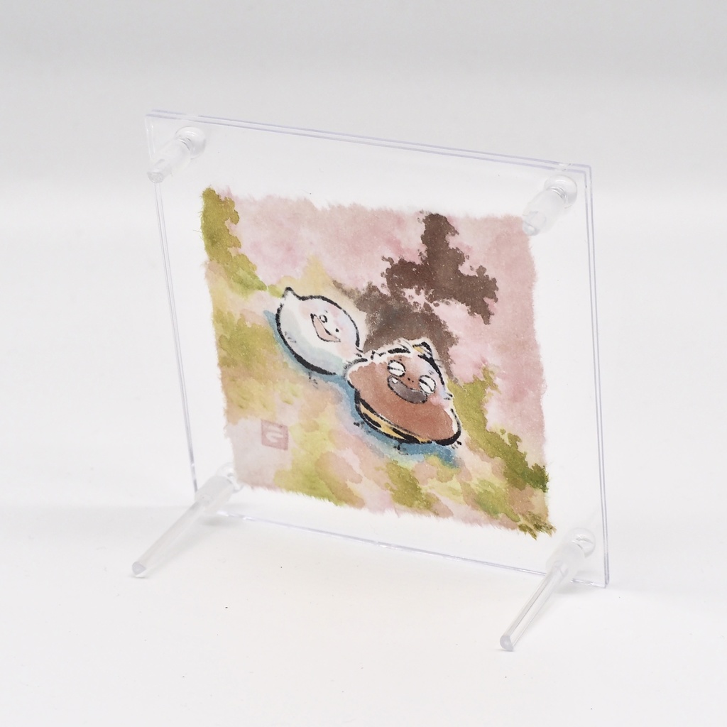 ヤッコとドロロ【さくらとぬくぬく】(原画)