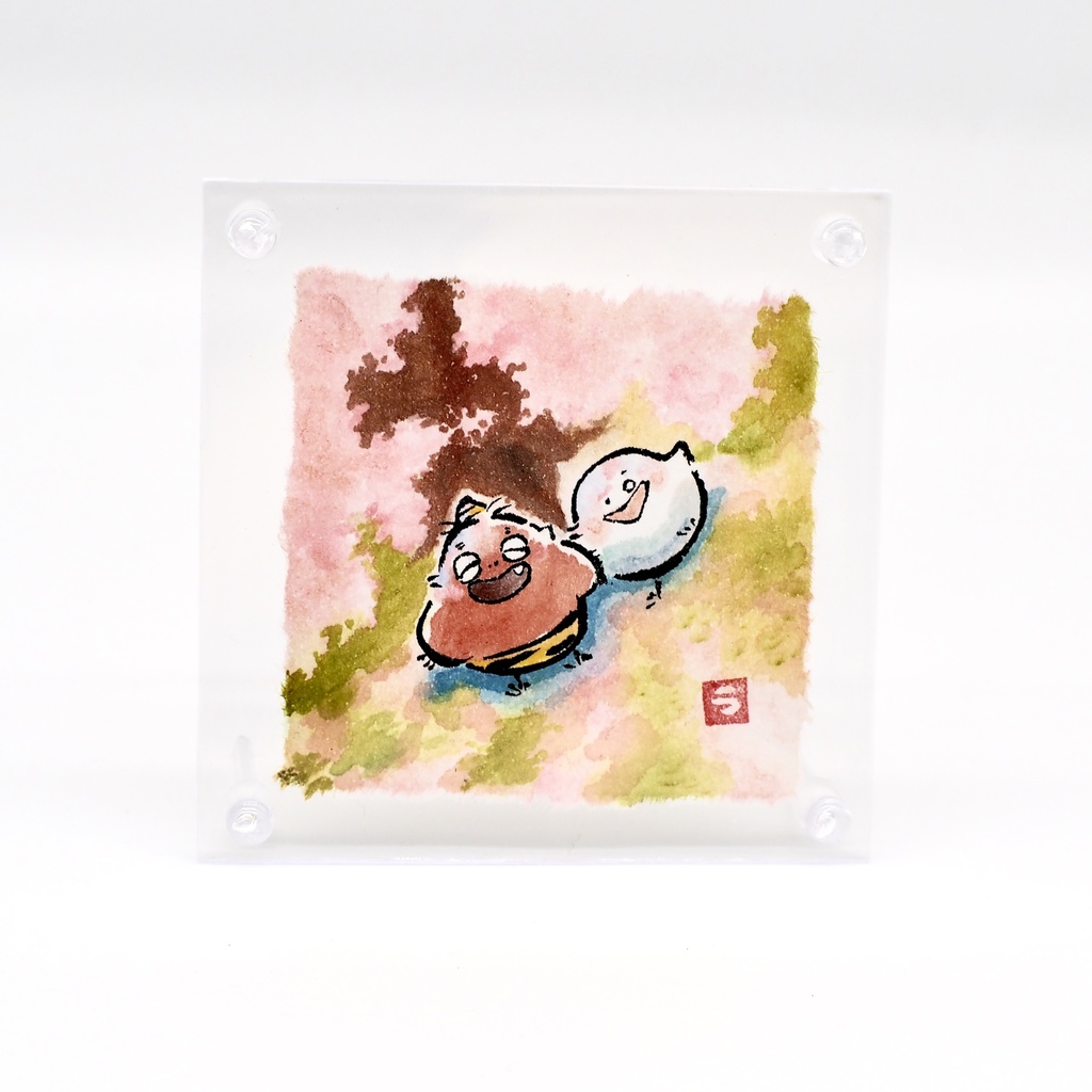 ヤッコとドロロ【さくらとぬくぬく】(原画)