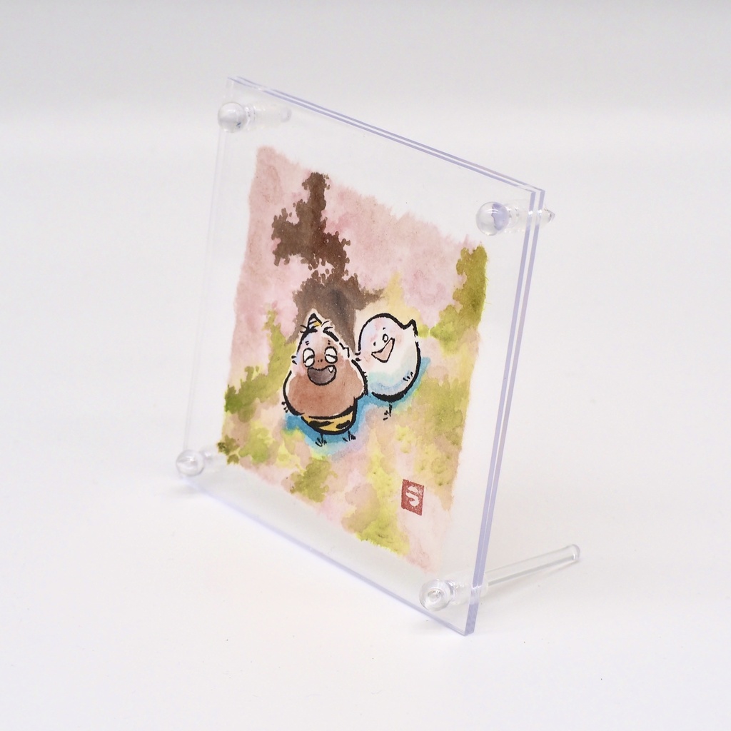 ヤッコとドロロ【さくらとぬくぬく】(原画)