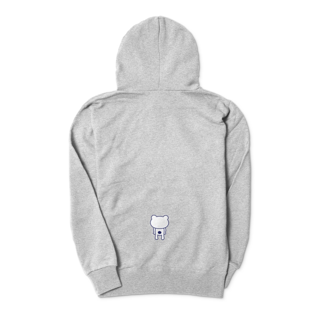 くまっ子②バックプリント付き ジップパーカー