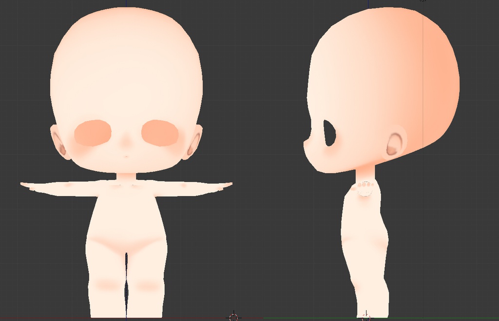 (VRC向け)ちびキャラ素体